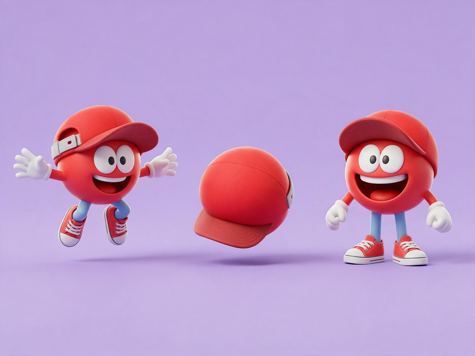 Cappy Hoppy character expressions and poses