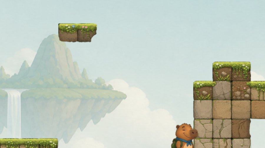 Cloud Path floating grass platforms